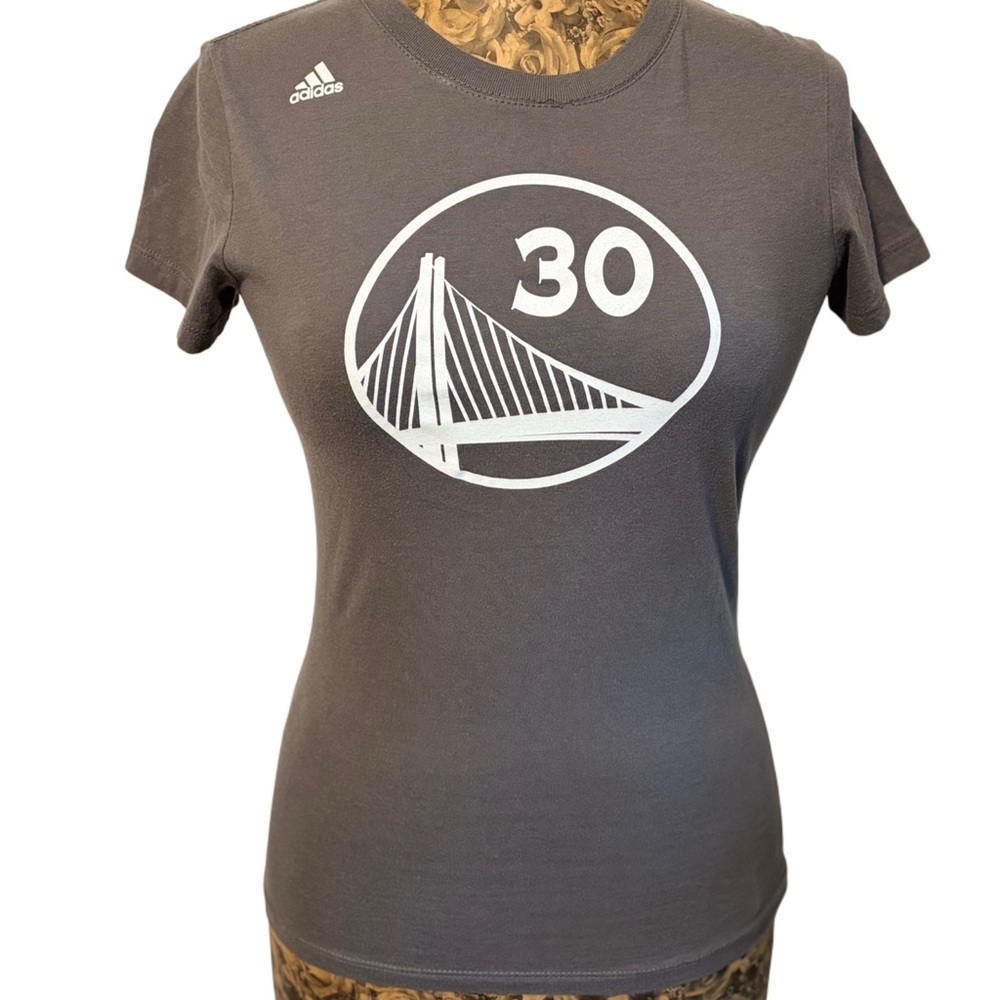 Adidas Women's Gray Golden State Warriors Stephen Curry Graphic Tee